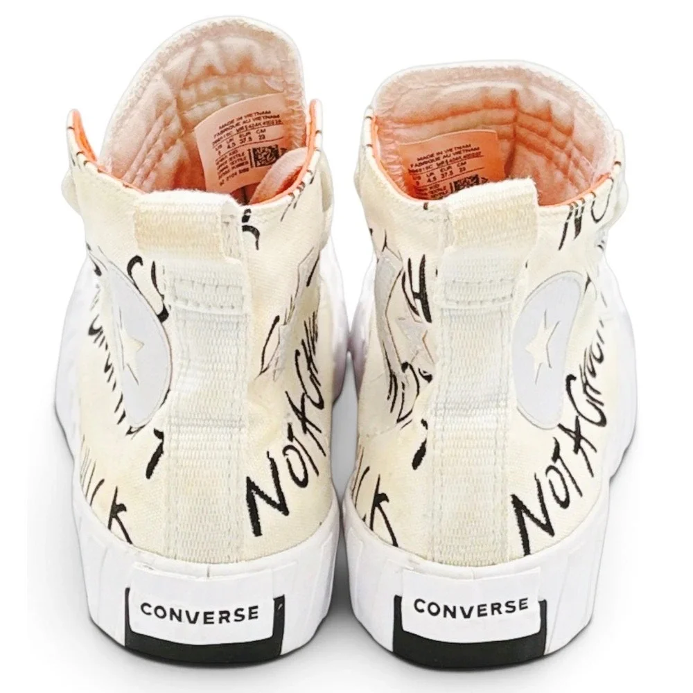 Converse UNT1TL3D Hi GS Not A Chuck Kids US 5 Egret White High Top Shoes 266515C